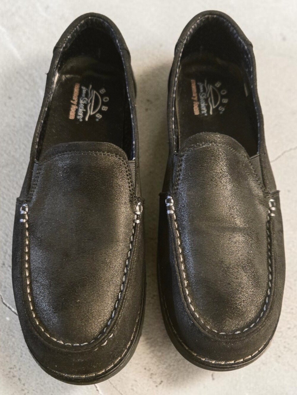 BOBS from Skechers Chill Lugs Black Slip-on Loafer Womens- 7.5